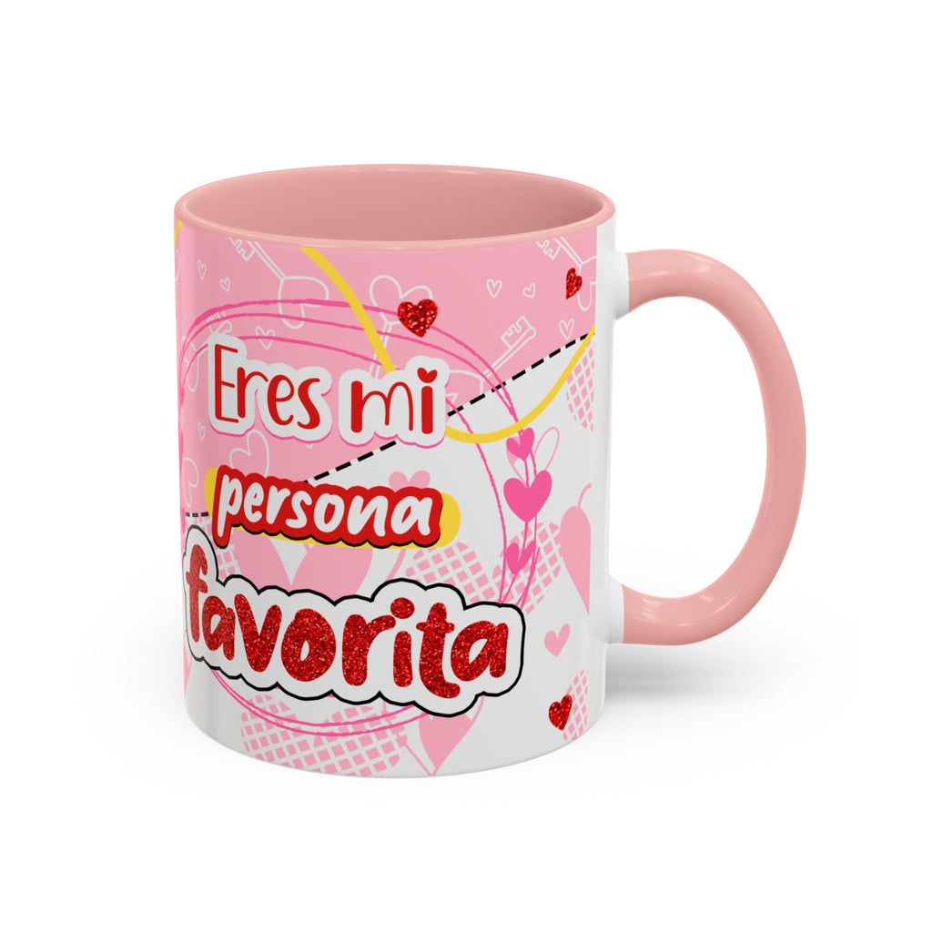 Coffee Mug - "Eres mi persona favorita" Pink Minnie Valentine Accent Mug (11/15oz)