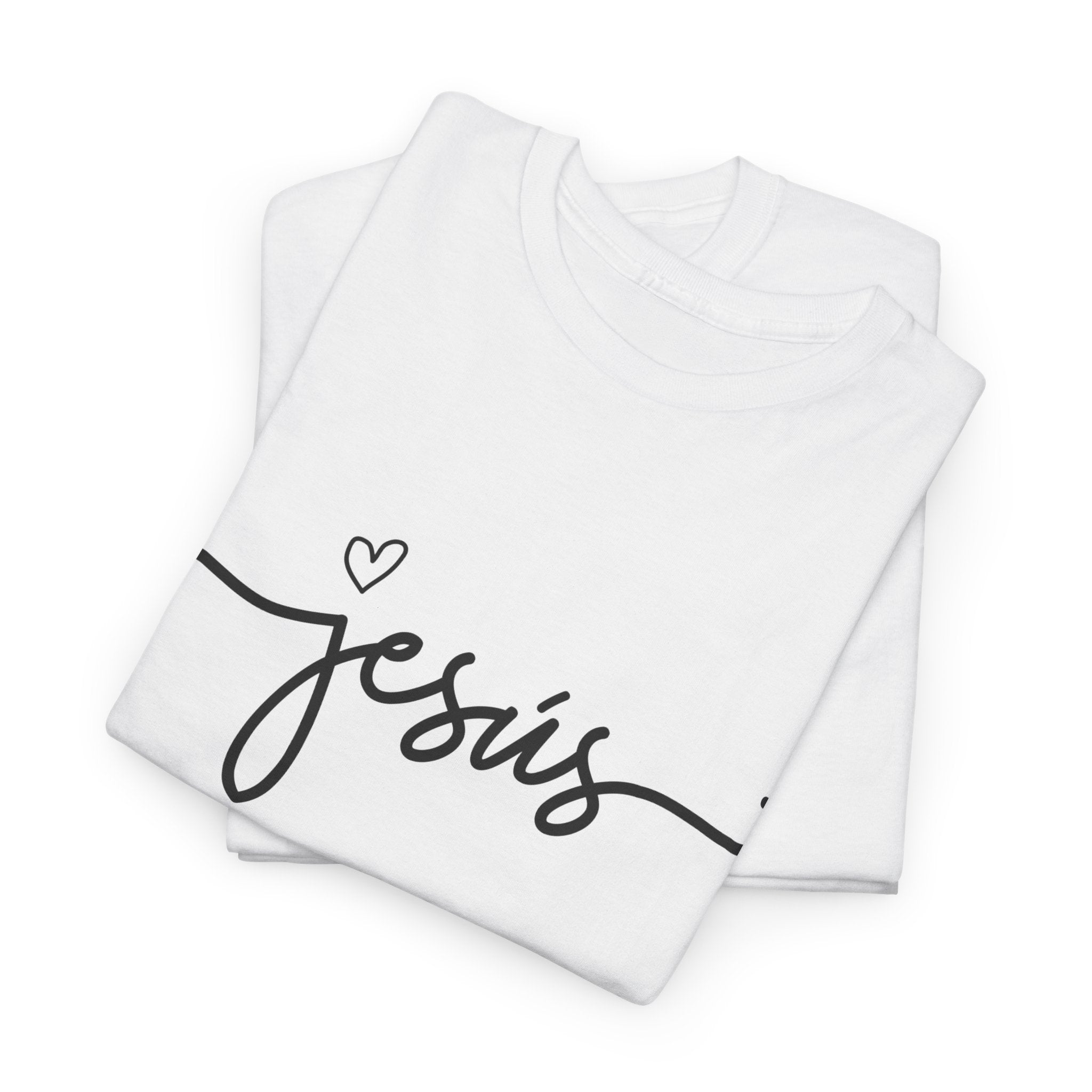 Jesus Script Tee — Minimal Christian Faith Shirt