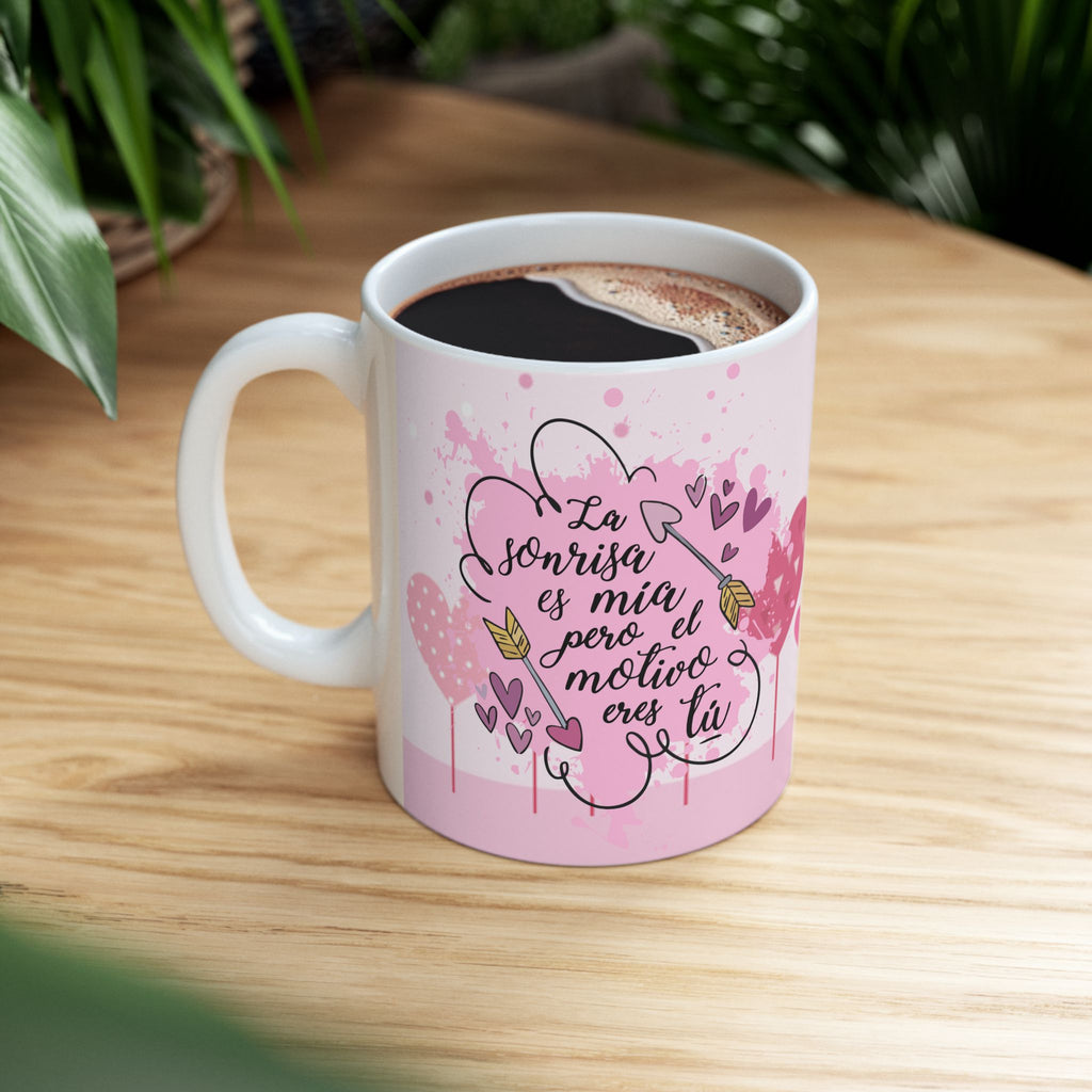 Valentine Winnie Pink Cute Ceramic Mug (11oz/15oz)