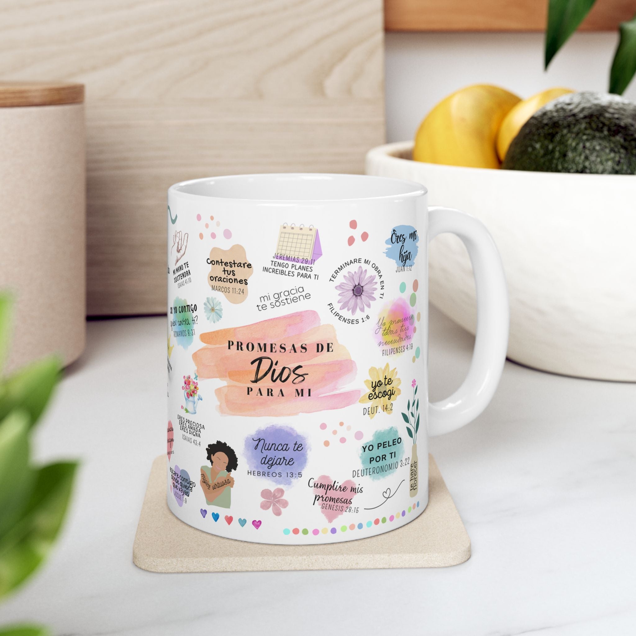 Inspirational Spanish Quote Ceramic Mug — Colorful Positive Messages (11oz/15oz)