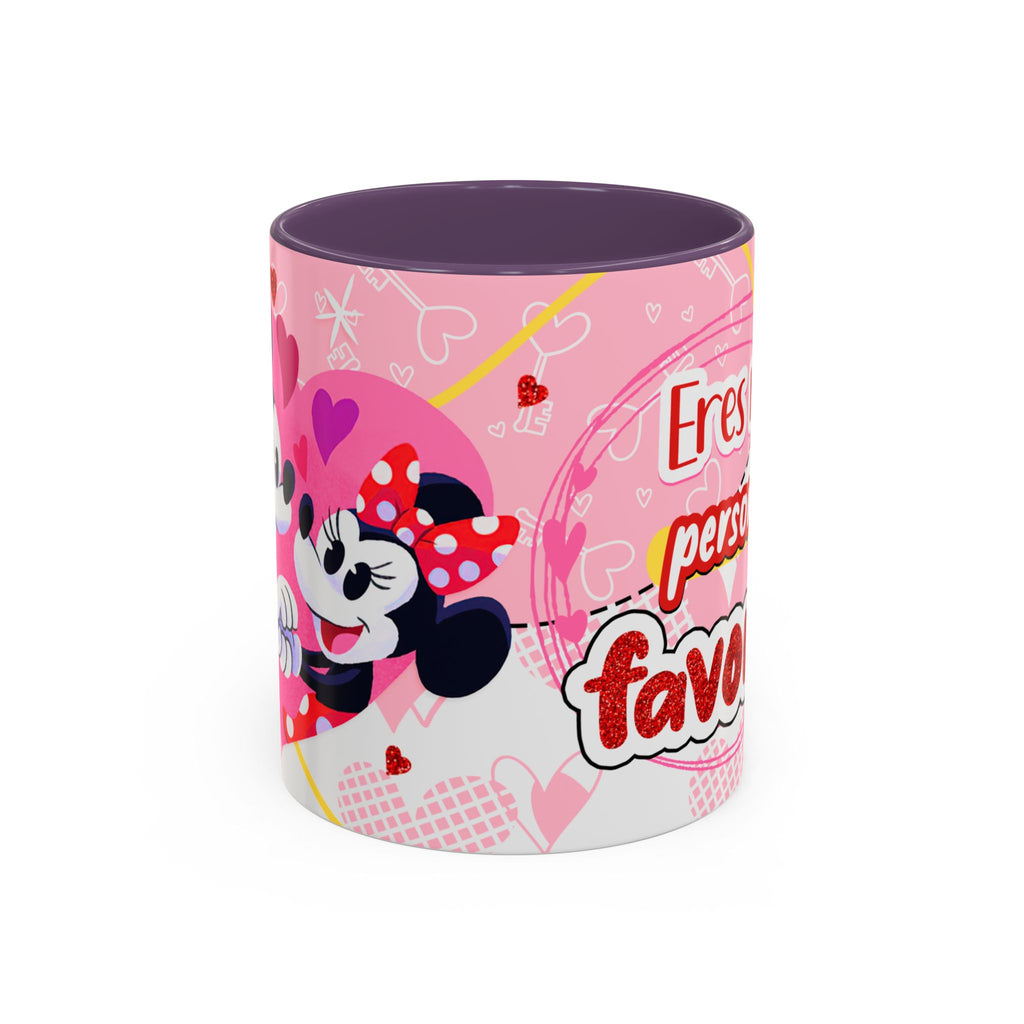 Coffee Mug - "Eres mi persona favorita" Pink Minnie Valentine Accent Mug (11/15oz)
