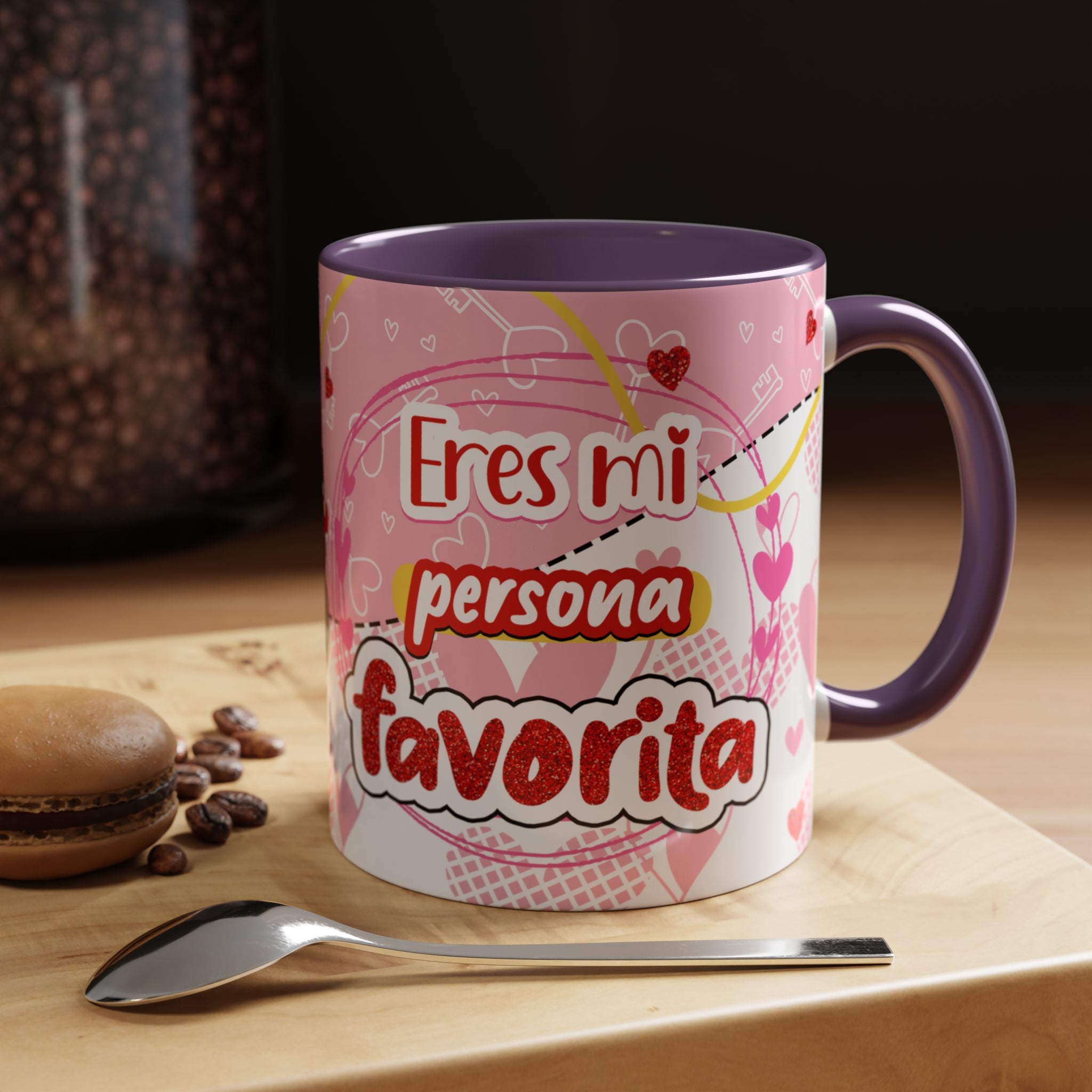 Coffee Mug - "Eres mi persona favorita" Pink Minnie Valentine Accent Mug (11/15oz)