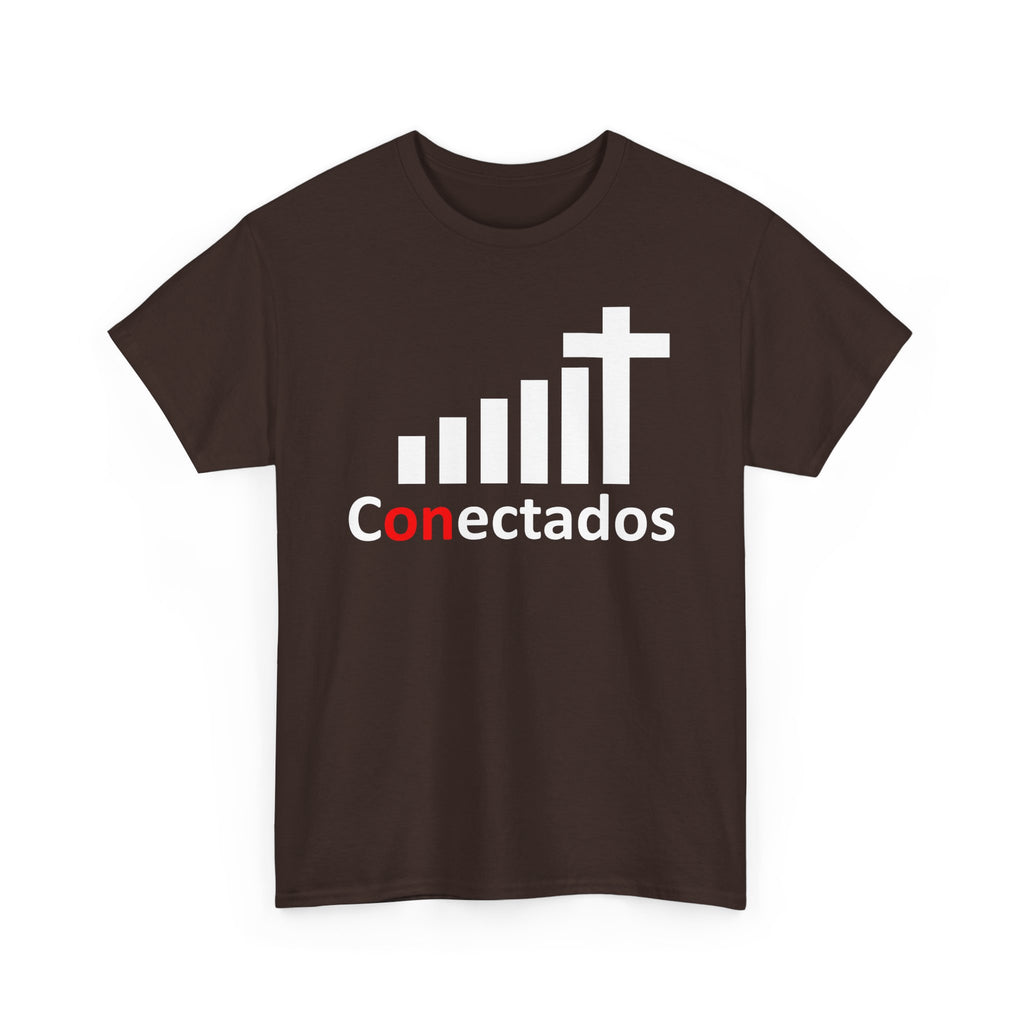 Conectados Christian Tee — Signal Bars Cross Faith T-Shirt