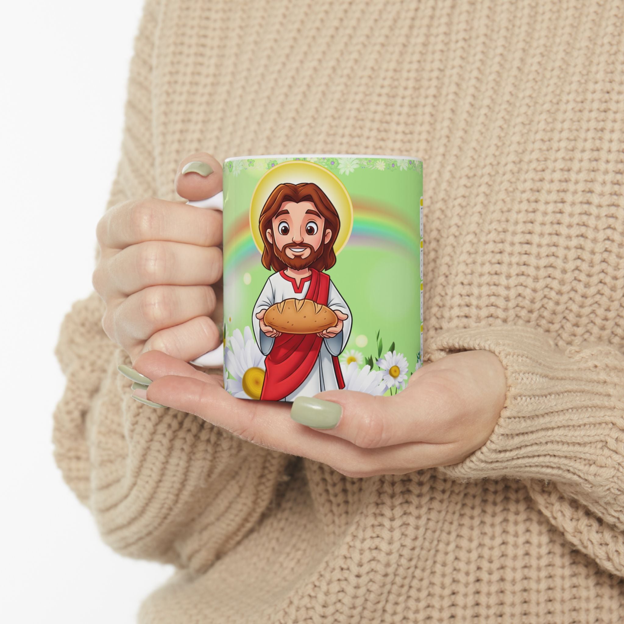 2026 Inspirational Jesus Calendar Mug — Christian Coffee Cup with ‘Break My Bread’ Design (11oz/15oz)