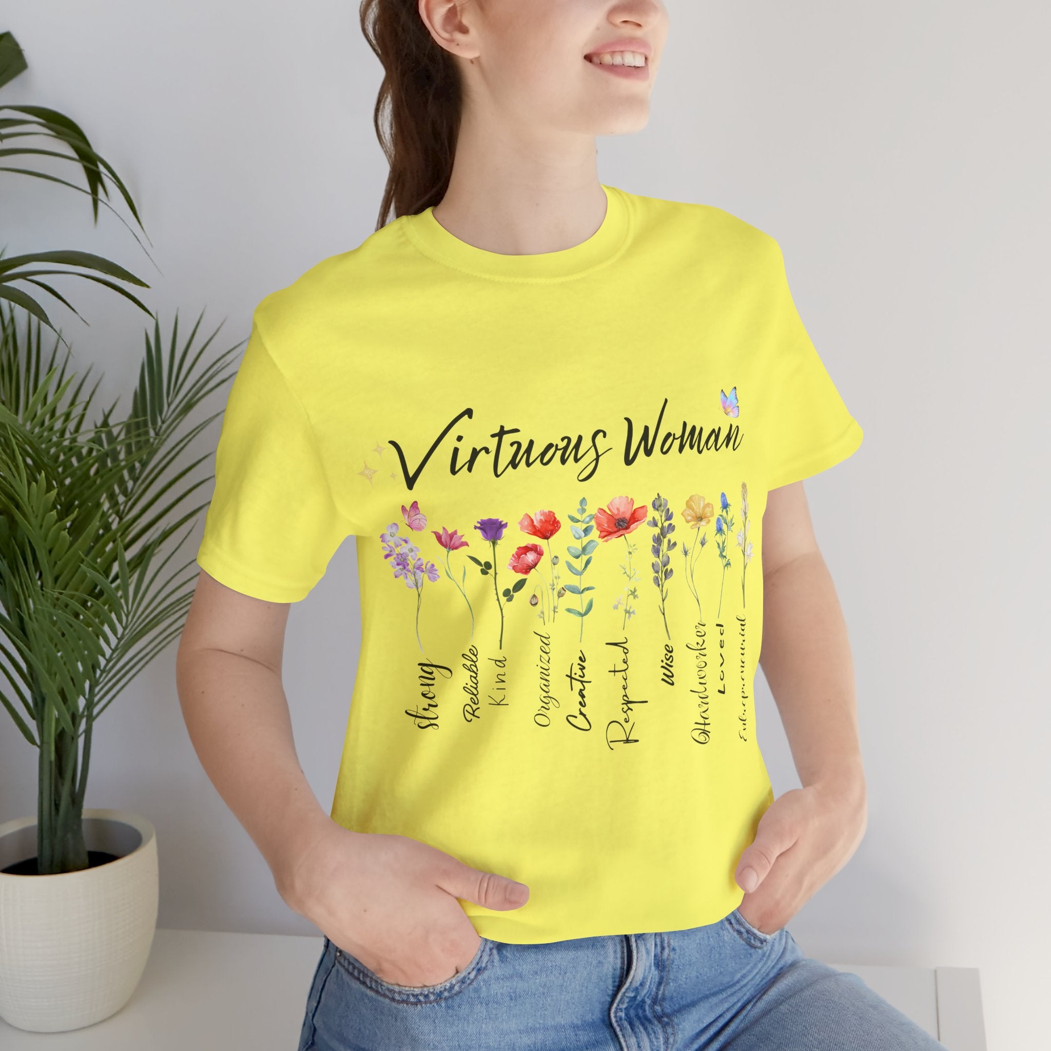 Virtuous Woman floral scripture tee | Proverbs 31 women shirt