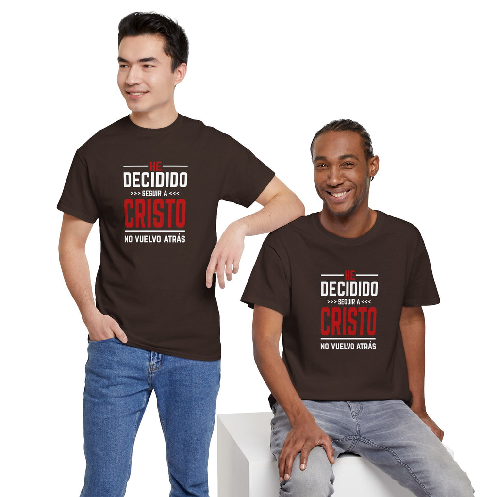 Christian T-Shirt "He Decidido Seguir a Cristo - No Vuelvo Atrás"
