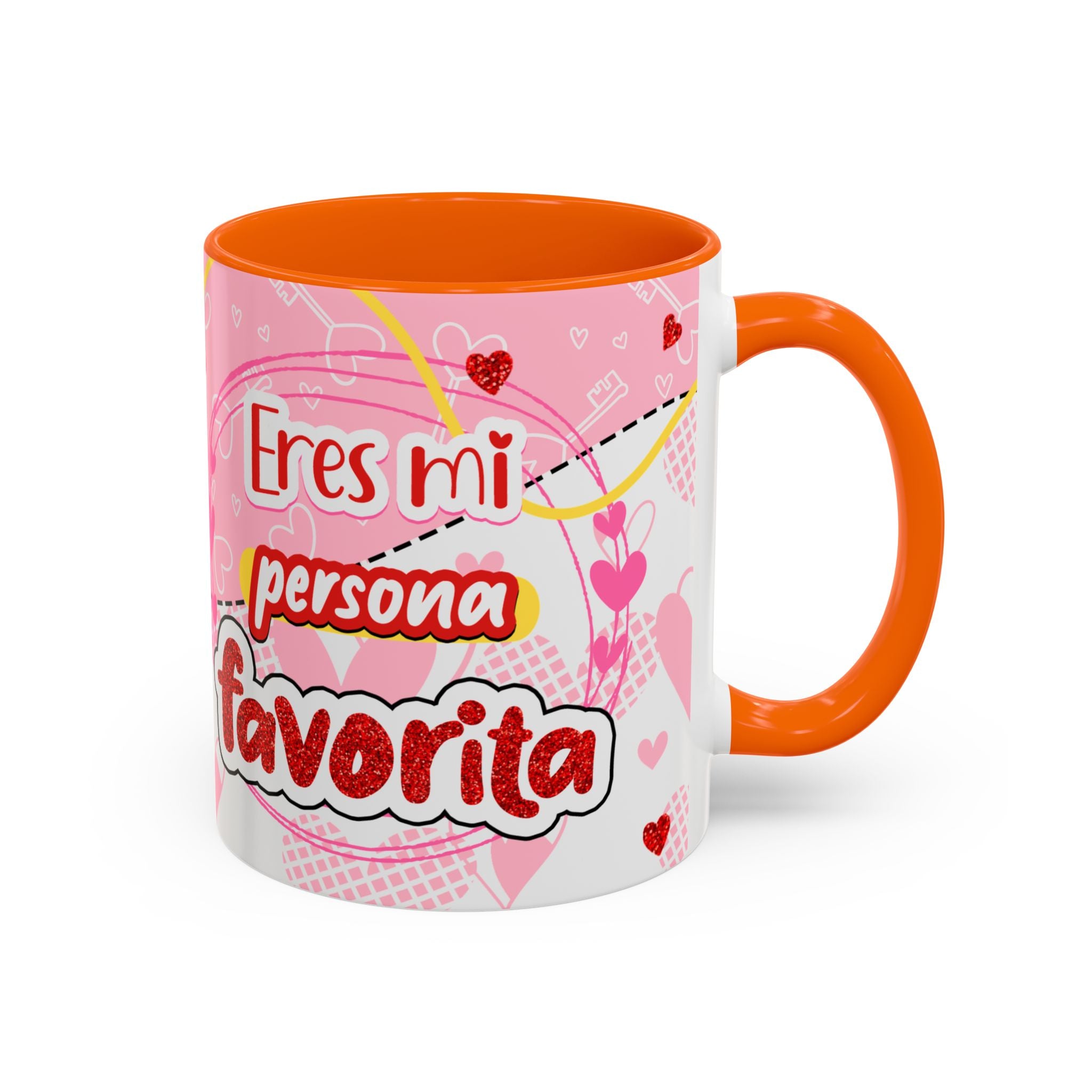 Coffee Mug - "Eres mi persona favorita" Pink Minnie Valentine Accent Mug (11/15oz)