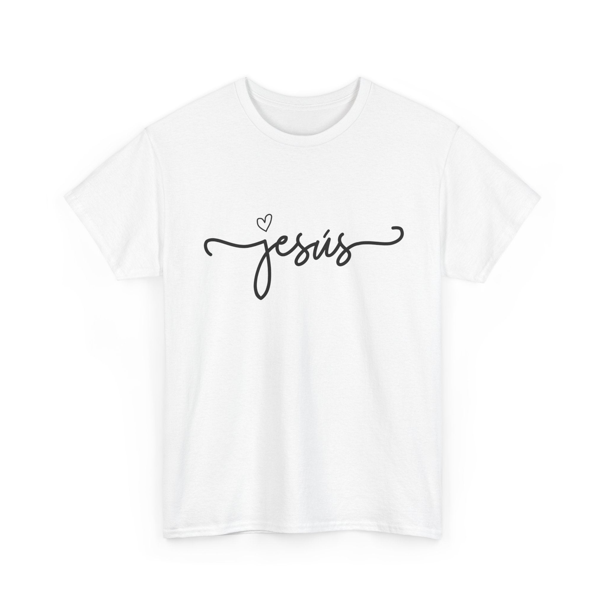 Jesus Script Tee — Minimal Christian Faith Shirt