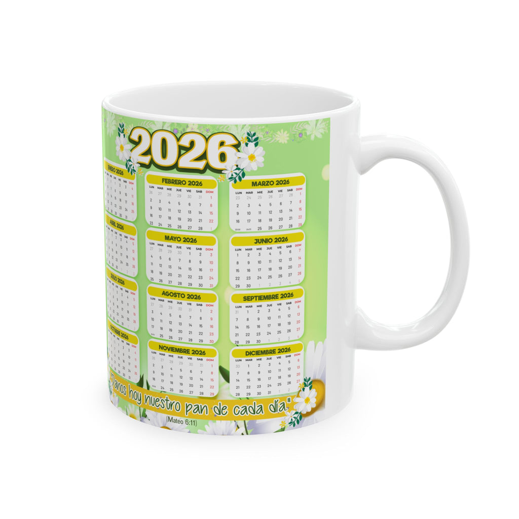 2026 Inspirational Jesus Calendar Mug — Christian Coffee Cup with ‘Break My Bread’ Design (11oz/15oz)