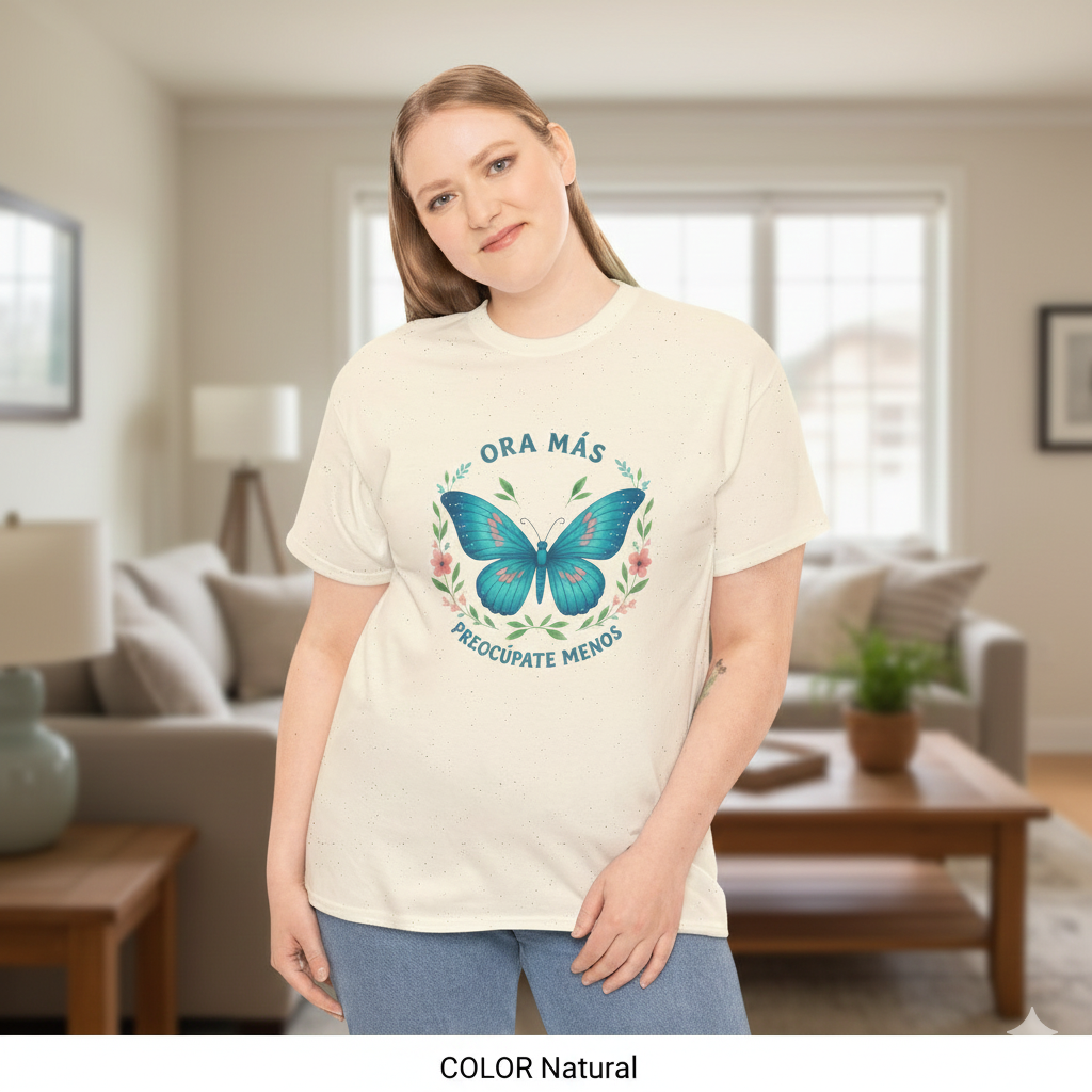 Spanish Faith T-Shirt | Ora Más, Preocúpate Menos