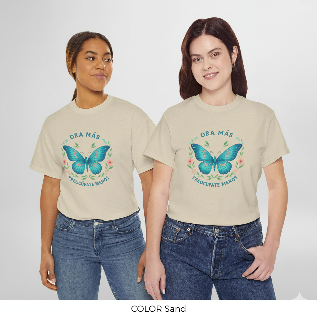 Spanish Faith T-Shirt | Ora Más, Preocúpate Menos