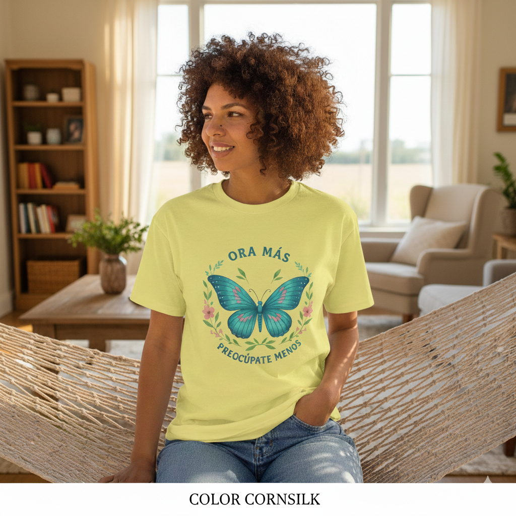 Spanish Faith T-Shirt | Ora Más, Preocúpate Menos