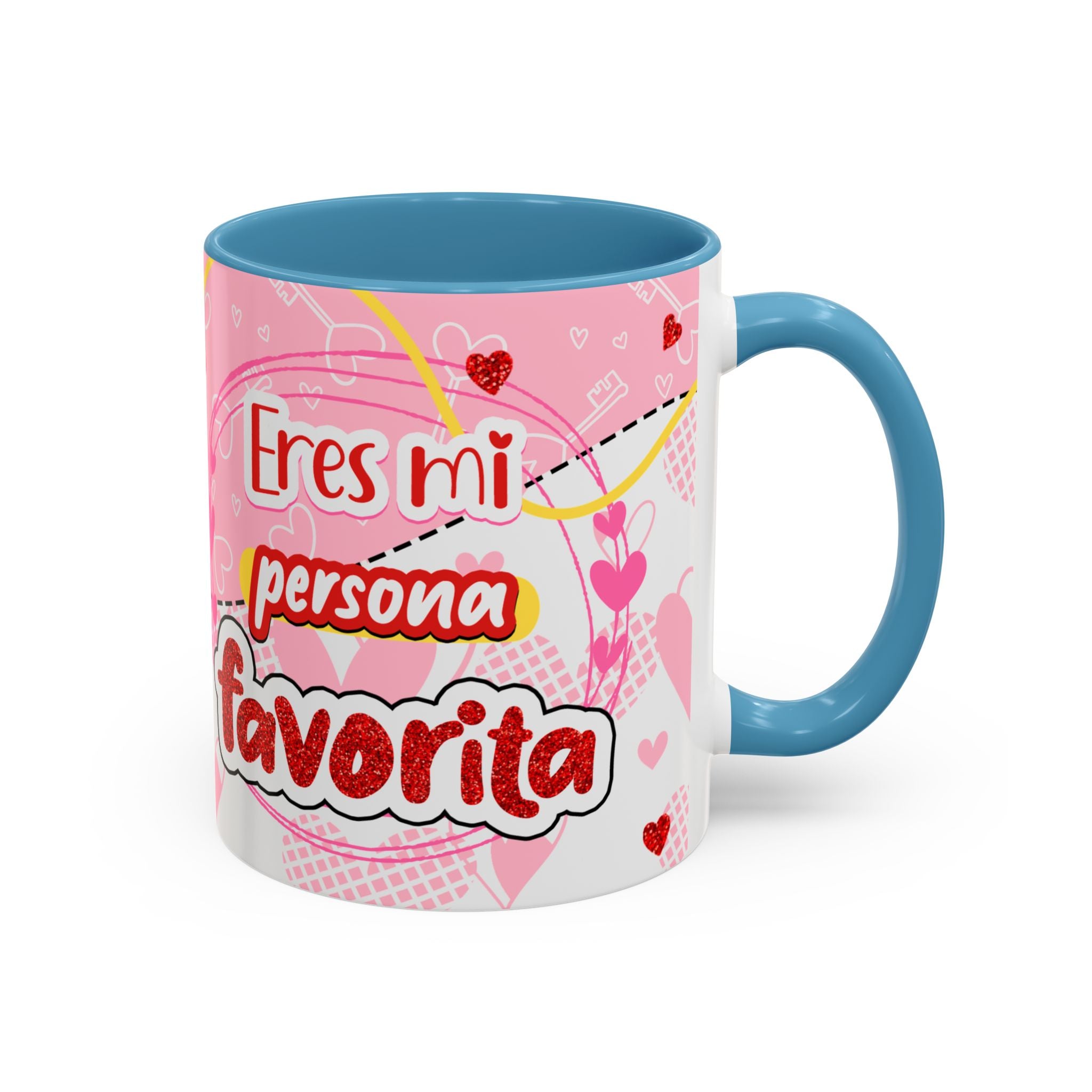 Coffee Mug - "Eres mi persona favorita" Pink Minnie Valentine Accent Mug (11/15oz)