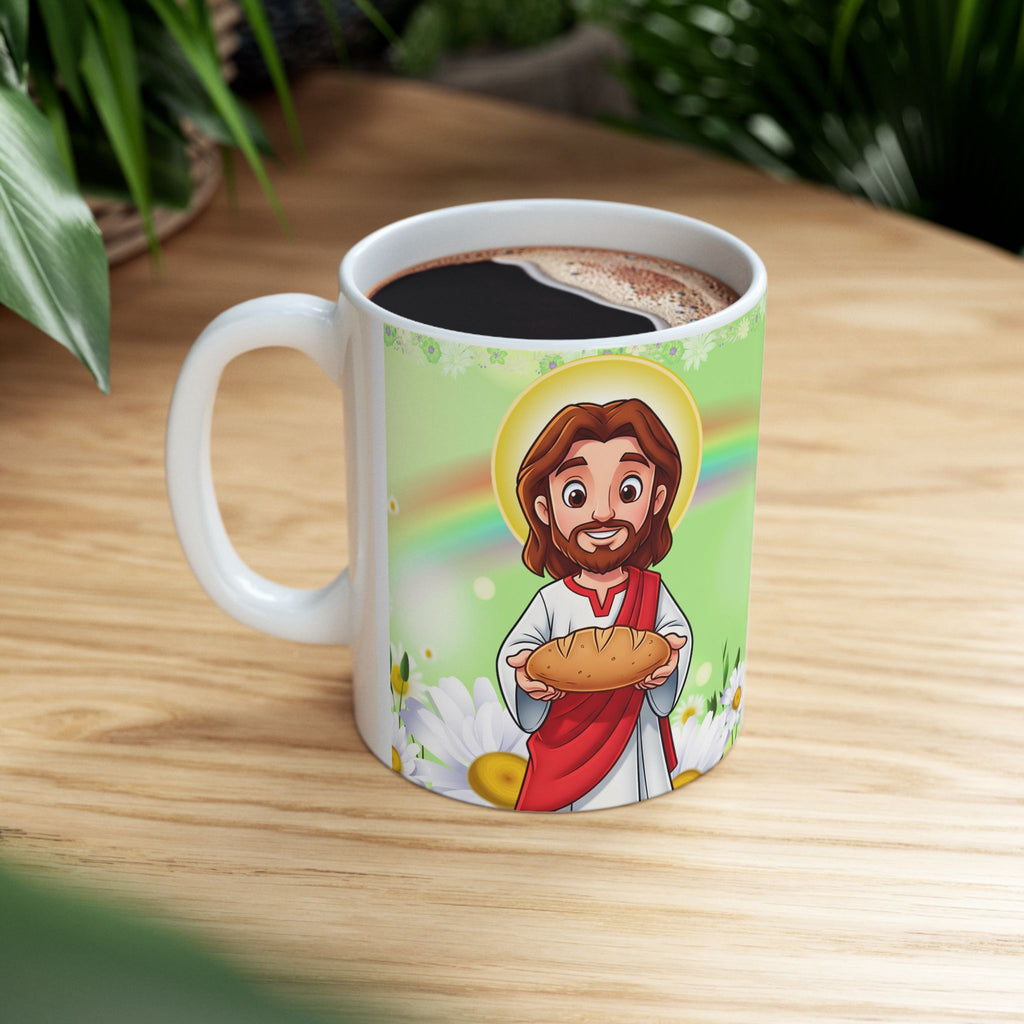 2026 Inspirational Jesus Calendar Mug — Christian Coffee Cup with ‘Break My Bread’ Design (11oz/15oz)