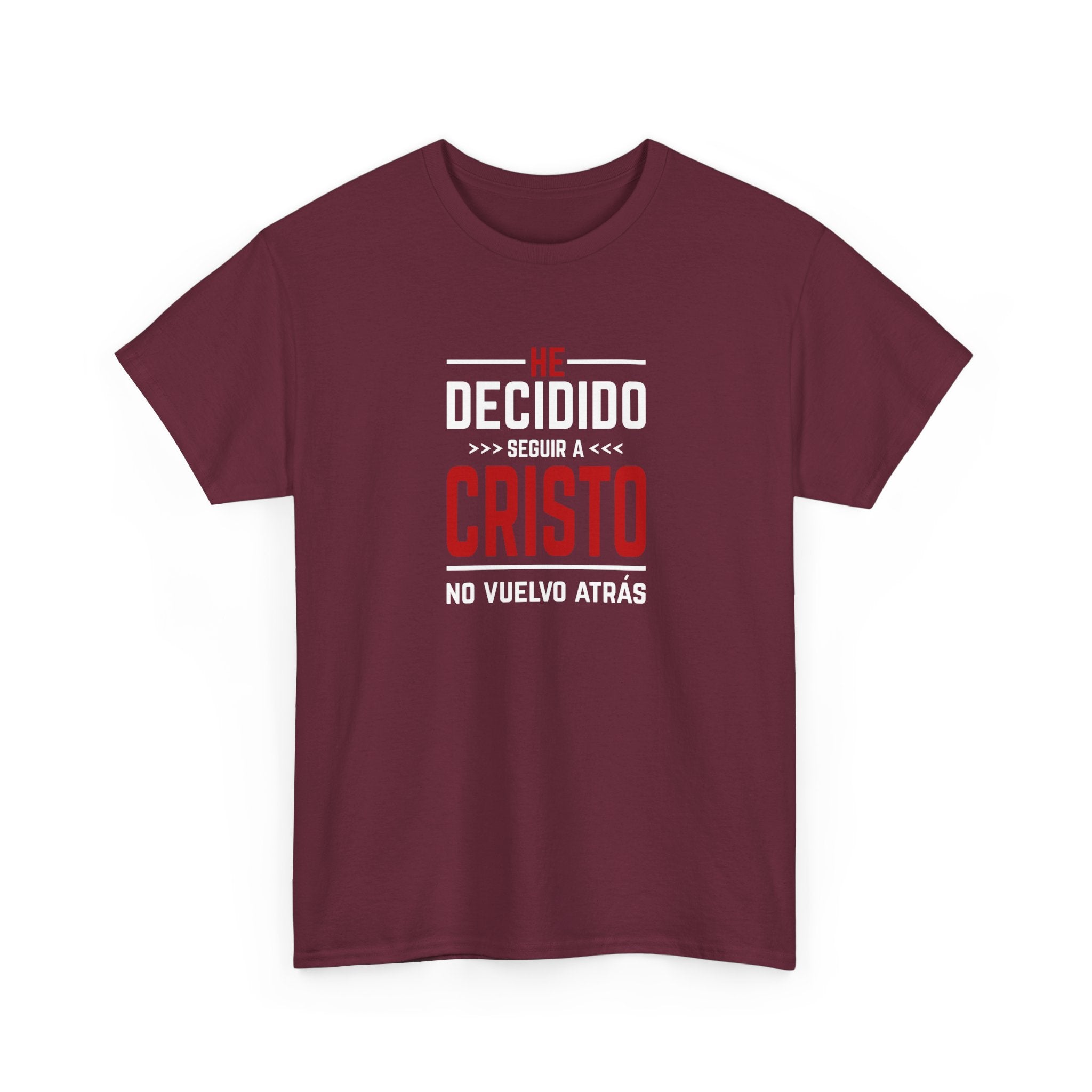 Christian T-Shirt "He Decidido Seguir a Cristo - No Vuelvo Atrás"