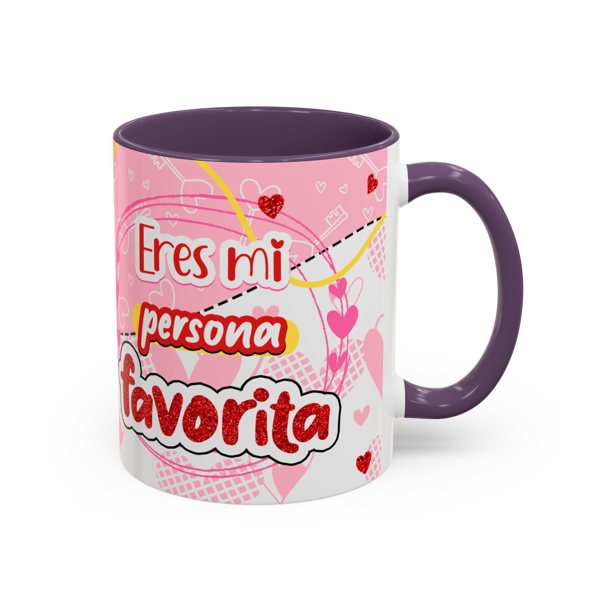 Coffee Mug - "Eres mi persona favorita" Pink Minnie Valentine Accent Mug (11/15oz)