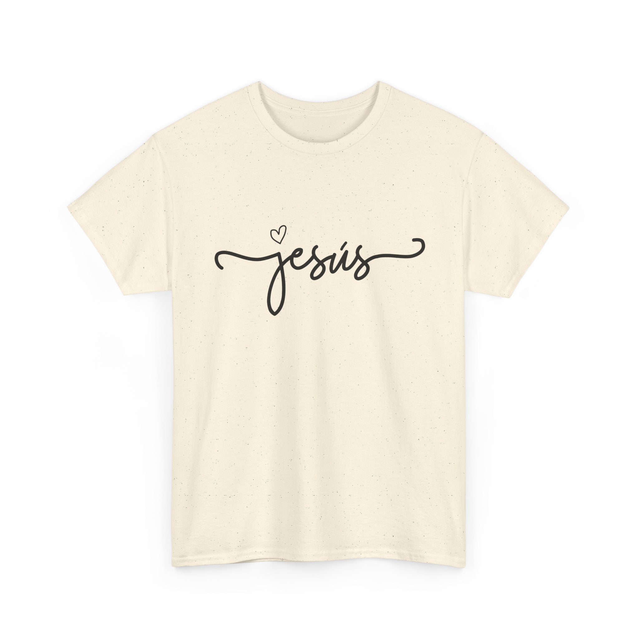 Jesus Script Tee — Minimal Christian Faith Shirt