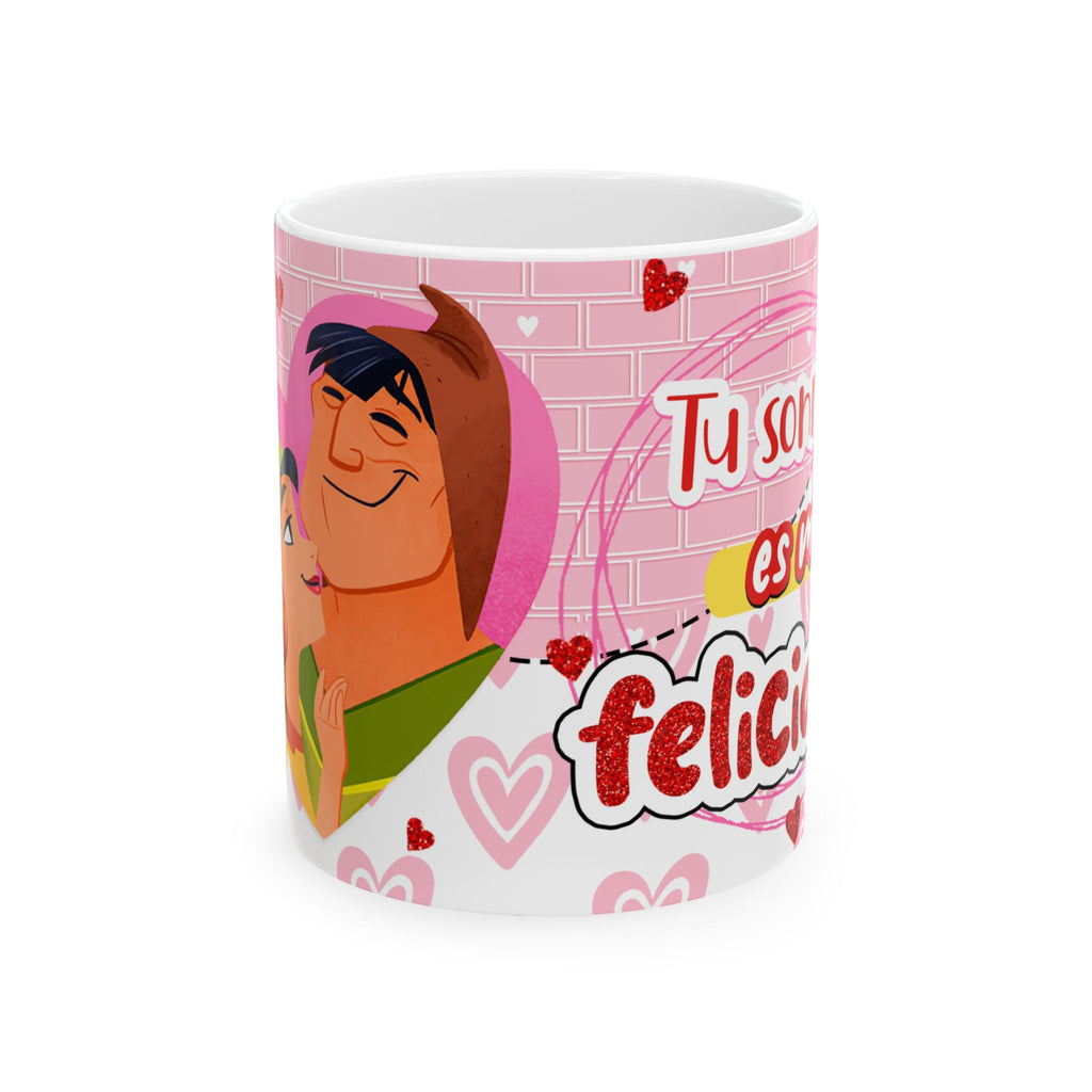 Valentine’s Couples Ceramic Mug – "Tú sonrisa, es mi felicidad" (11oz/15oz)