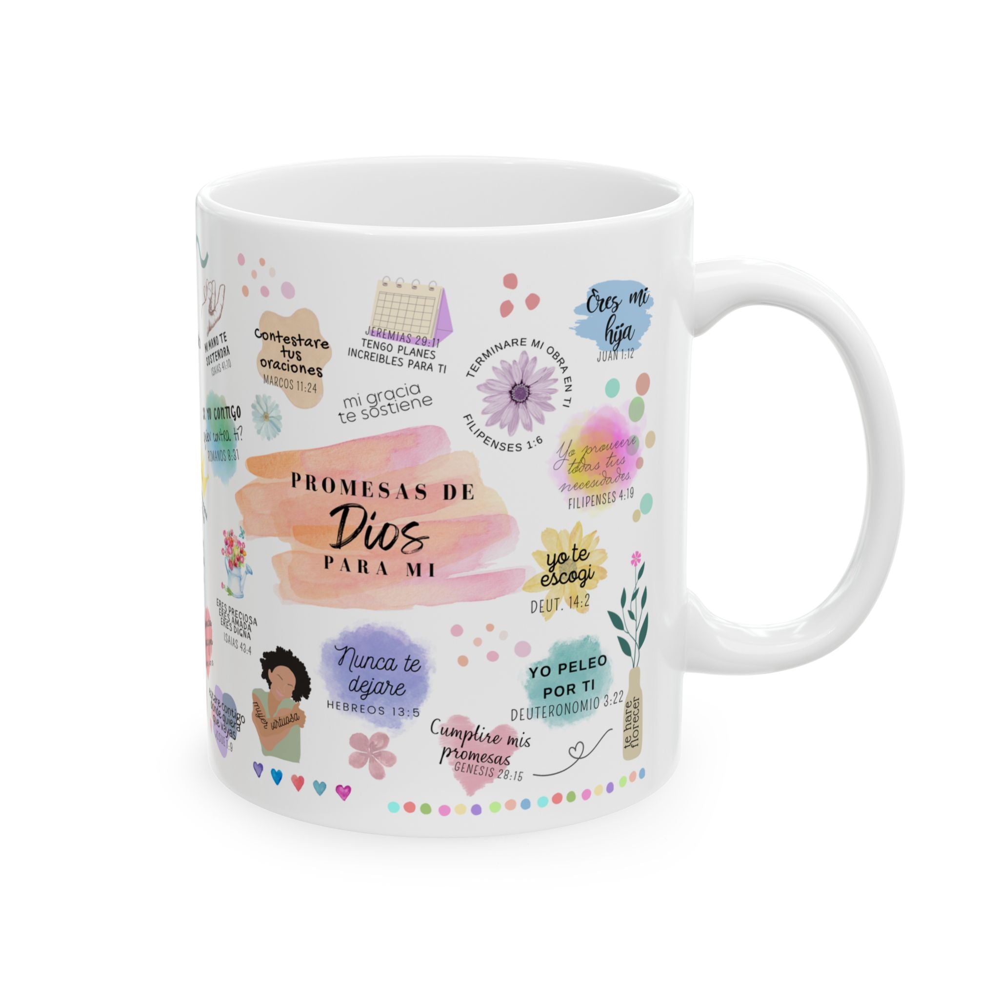 Inspirational Spanish Quote Ceramic Mug — Colorful Positive Messages (11oz/15oz)