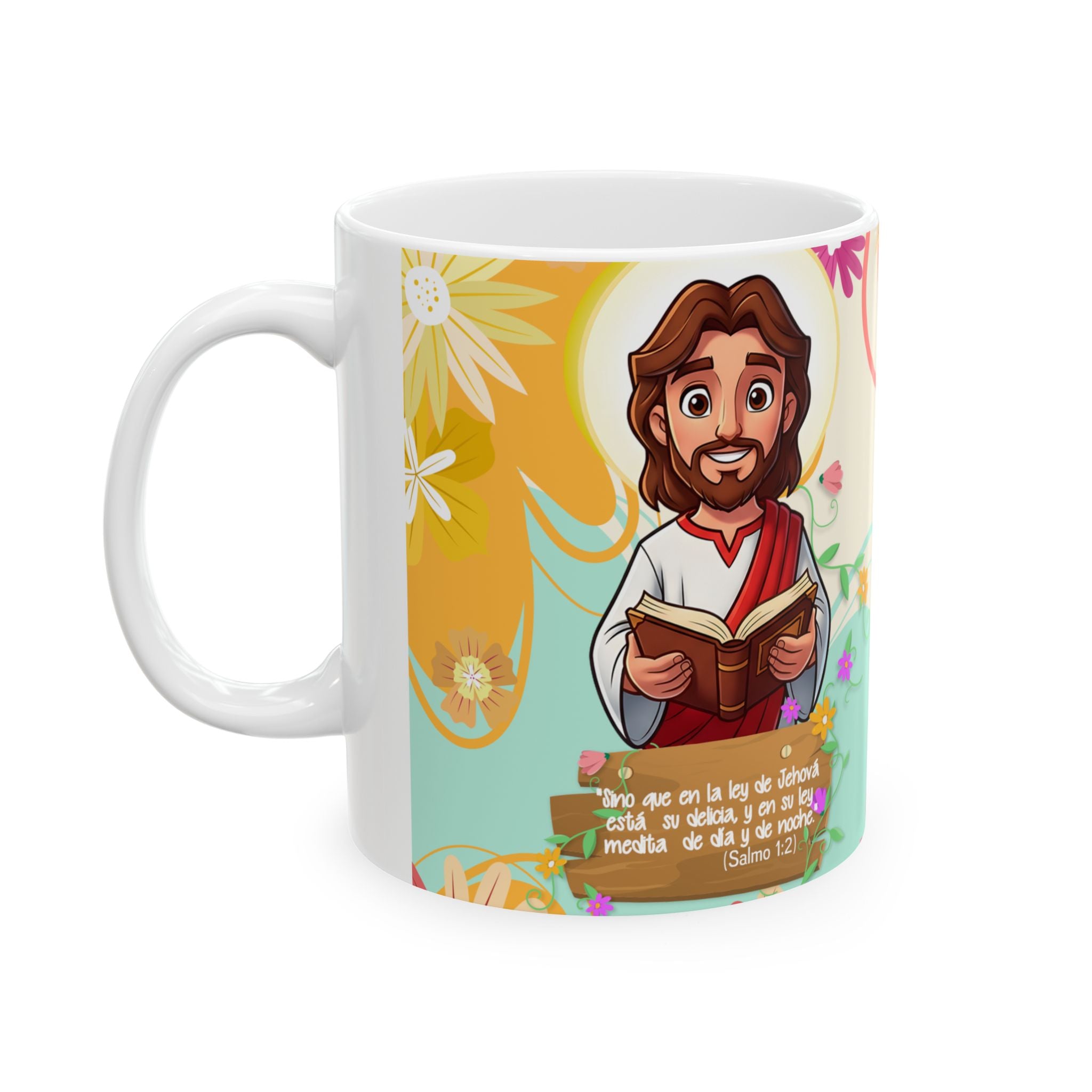 2026 Floral Jesus Calendar Mug — Religious Ceramic Coffee Cup (11oz, 15oz)