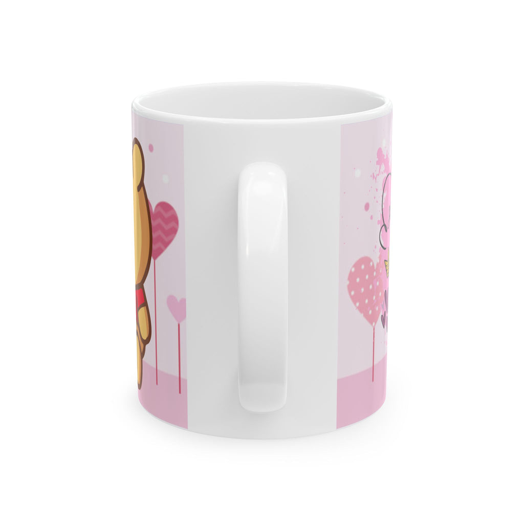 Valentine Winnie Pink Cute Ceramic Mug (11oz/15oz)
