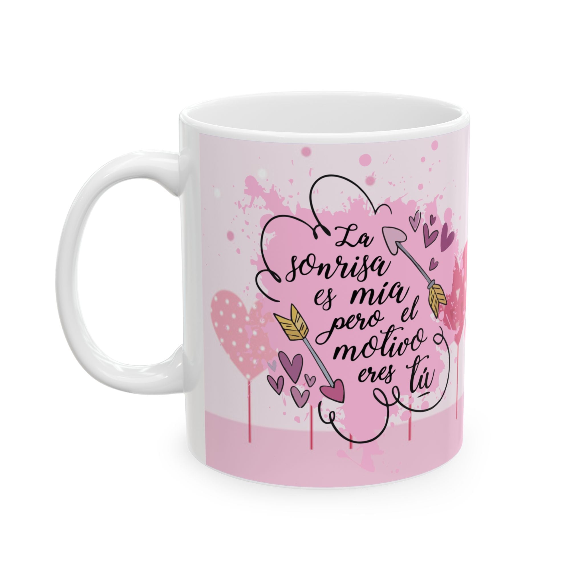 Valentine Winnie Pink Cute Ceramic Mug (11oz/15oz)