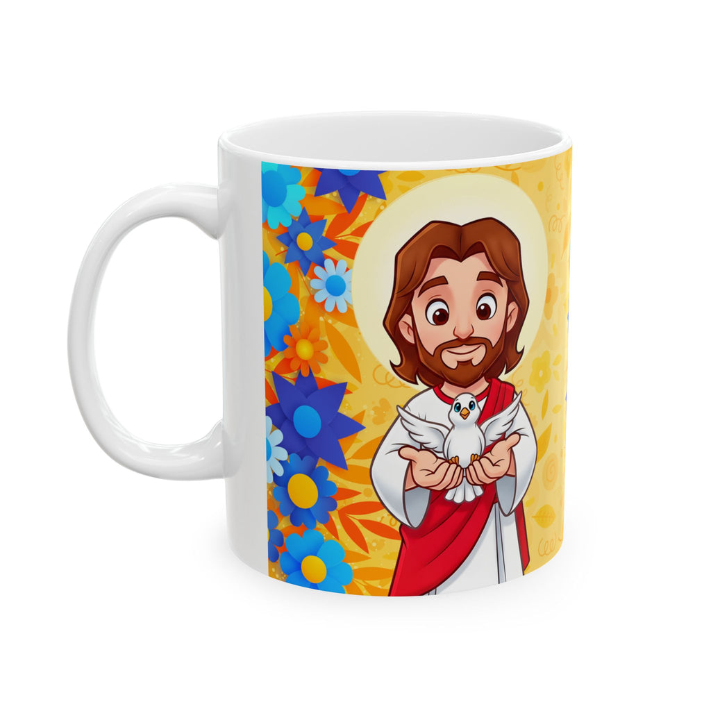 Jesus 2026 Floral Calendar Ceramic Mug — Inspirational Religious Coffee Cup (11oz/15oz)