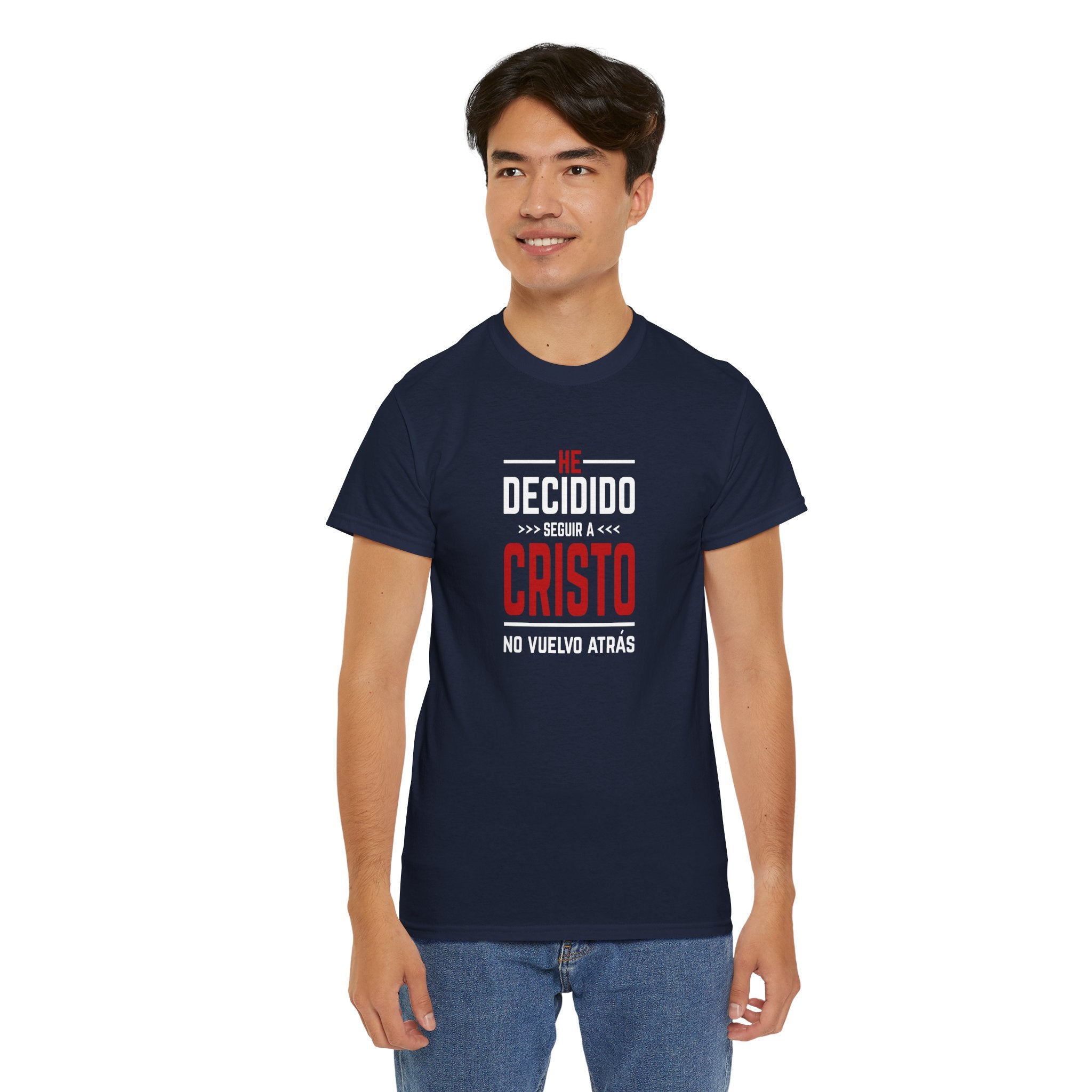 Christian T-Shirt "He Decidido Seguir a Cristo - No Vuelvo Atrás"