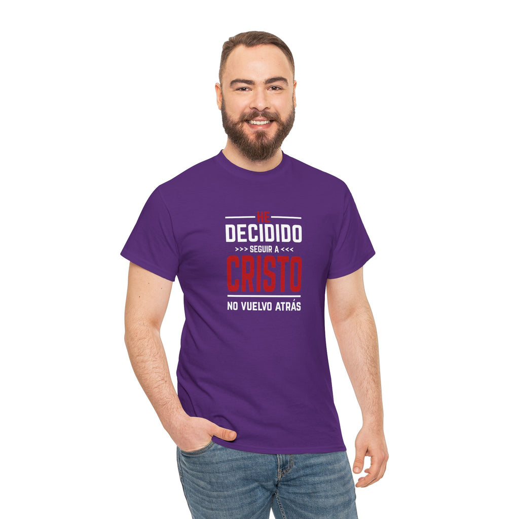 Christian T-Shirt "He Decidido Seguir a Cristo - No Vuelvo Atrás"