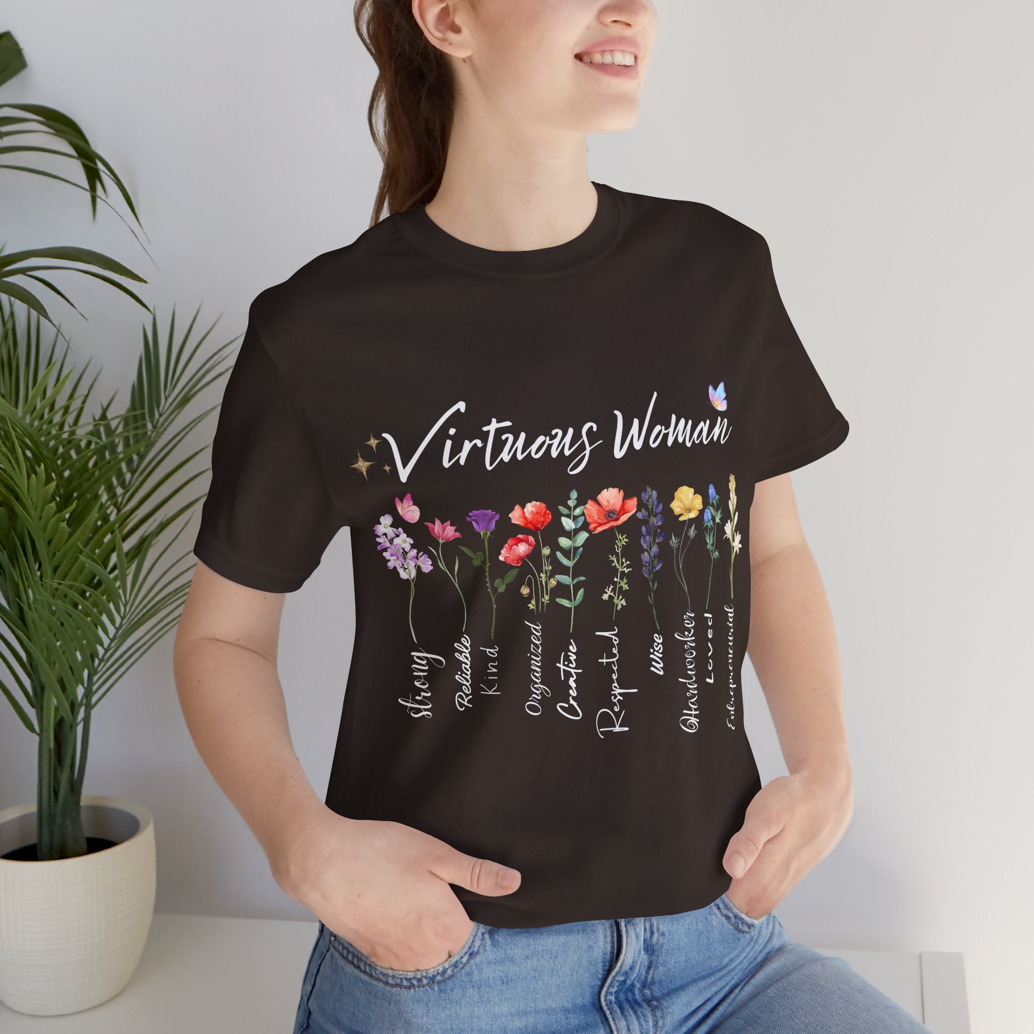 Virtuous Woman floral scripture tee | Proverbs 31 women shirt
