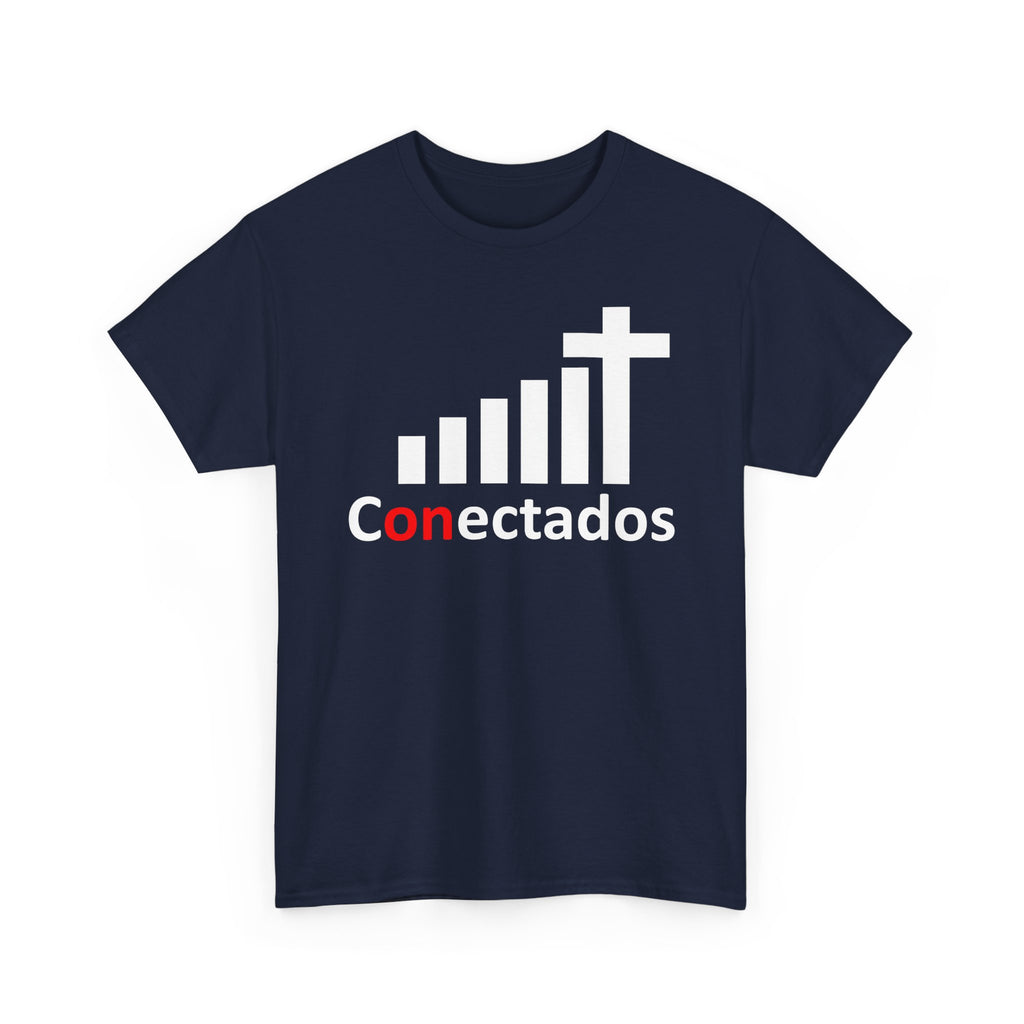 Conectados Christian Tee — Signal Bars Cross Faith T-Shirt