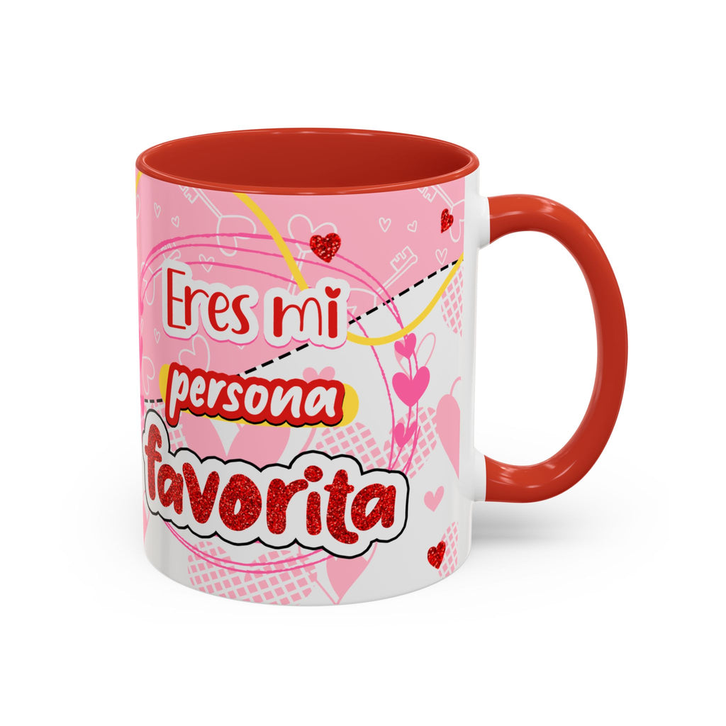 Coffee Mug - "Eres mi persona favorita" Pink Minnie Valentine Accent Mug (11/15oz)
