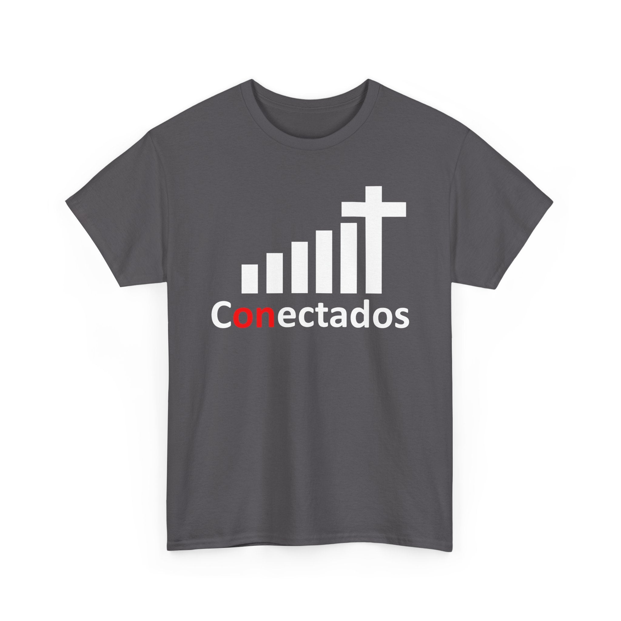 Conectados Christian Tee — Signal Bars Cross Faith T-Shirt