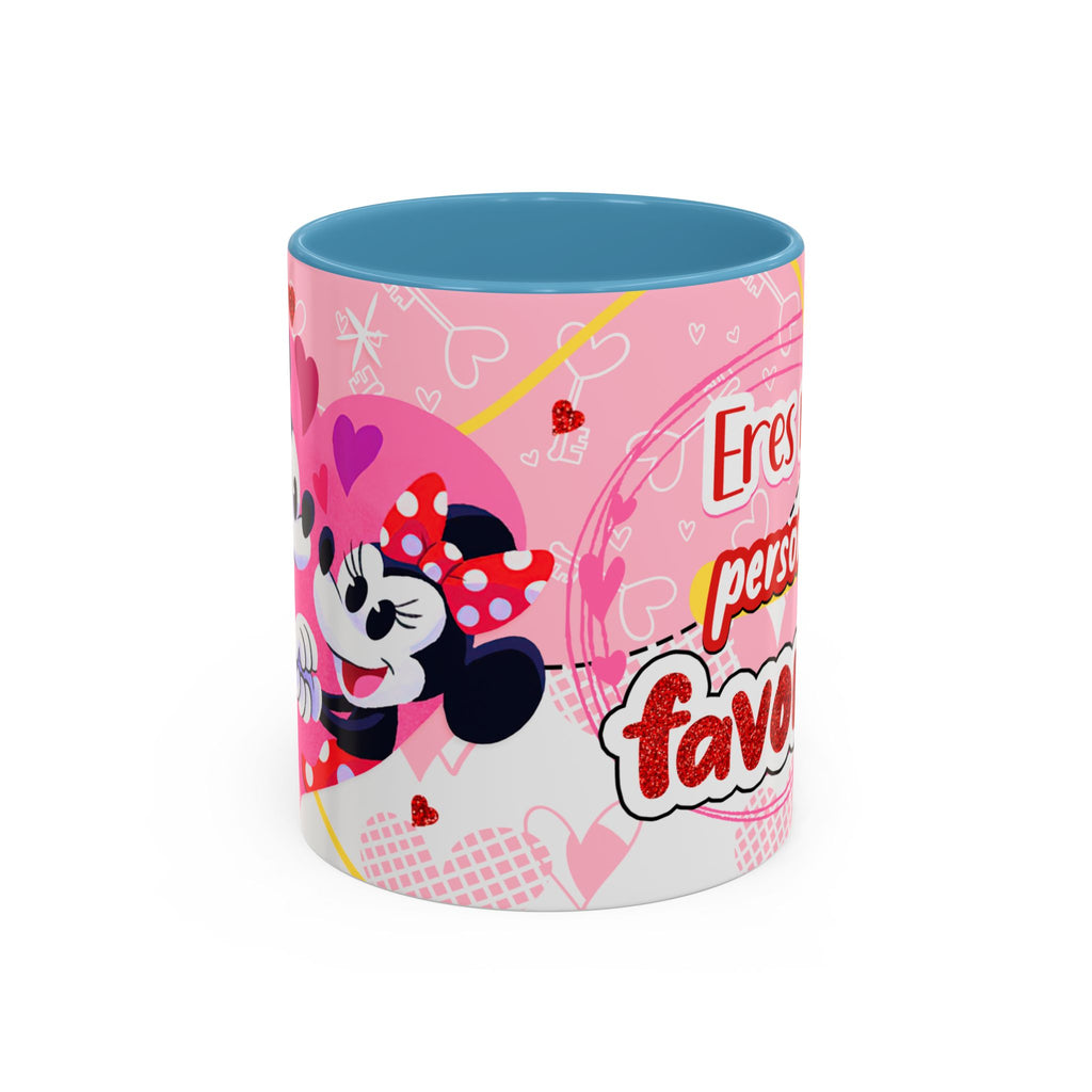 Coffee Mug - "Eres mi persona favorita" Pink Minnie Valentine Accent Mug (11/15oz)