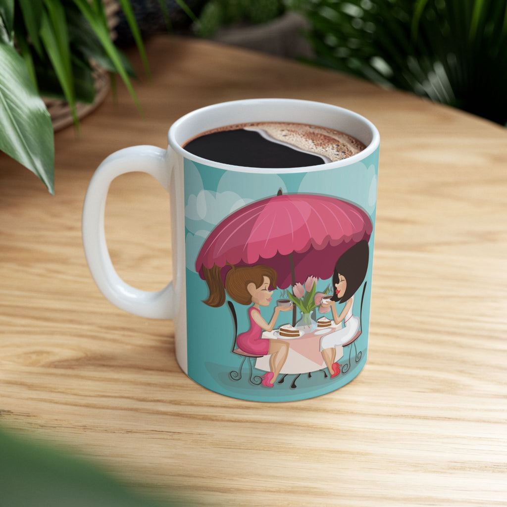 Ceramic Mug — Taza “Amigas por siempre”