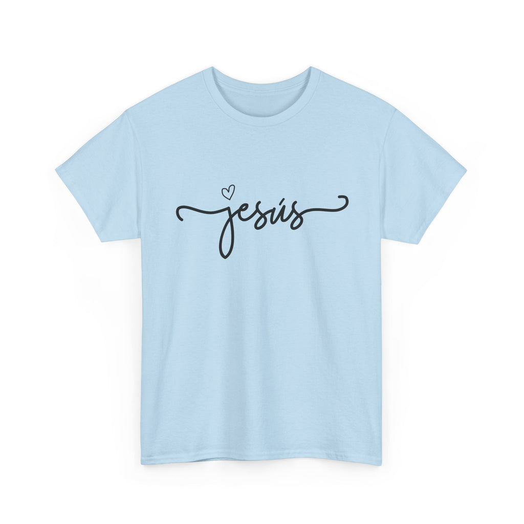 Jesus Script Tee — Minimal Christian Faith Shirt