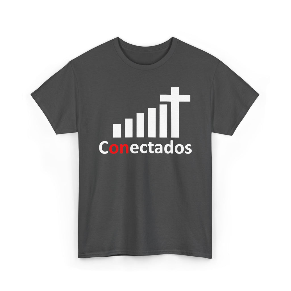 Conectados Christian Tee — Signal Bars Cross Faith T-Shirt