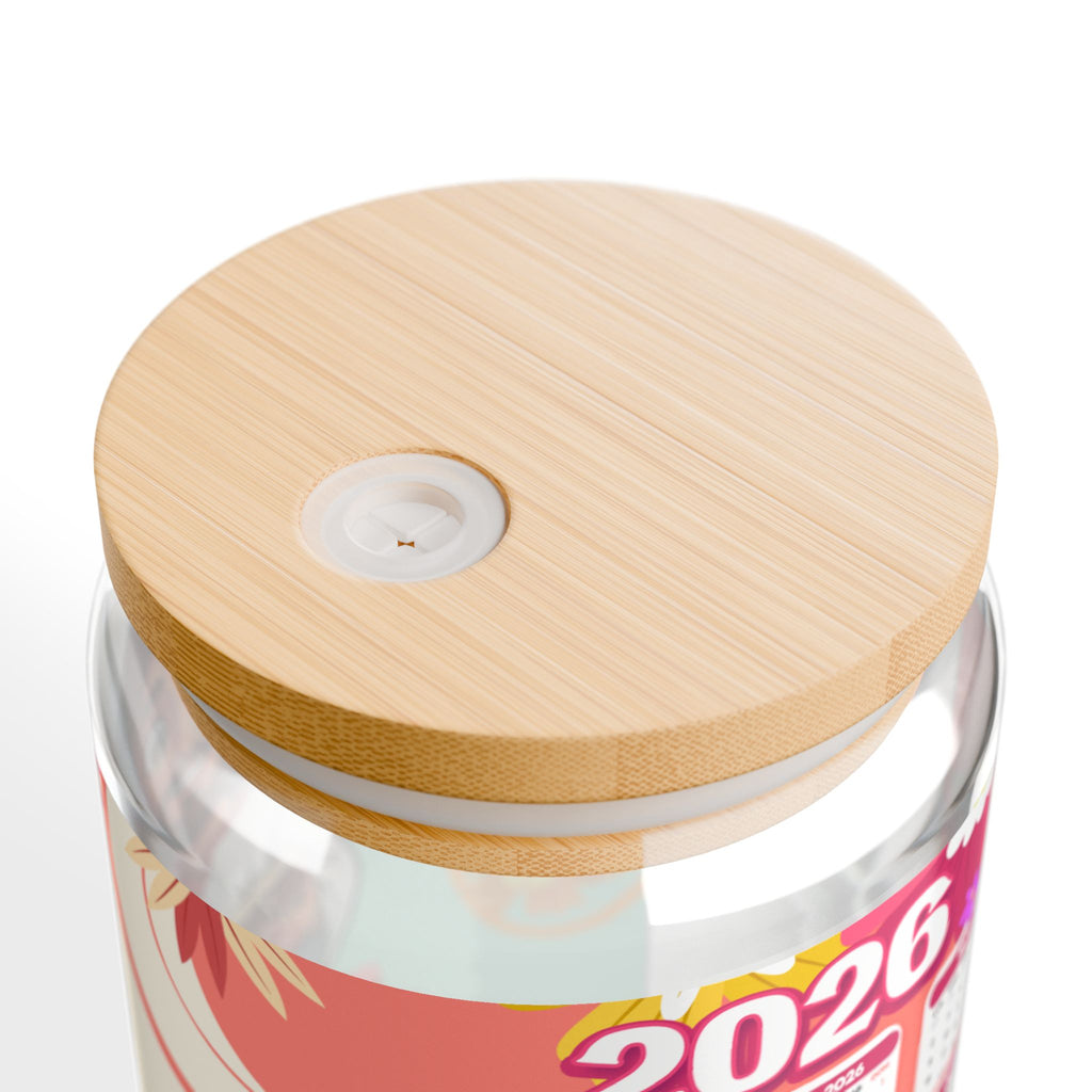 2026 Floral Jesus Calendar Sipper Glass