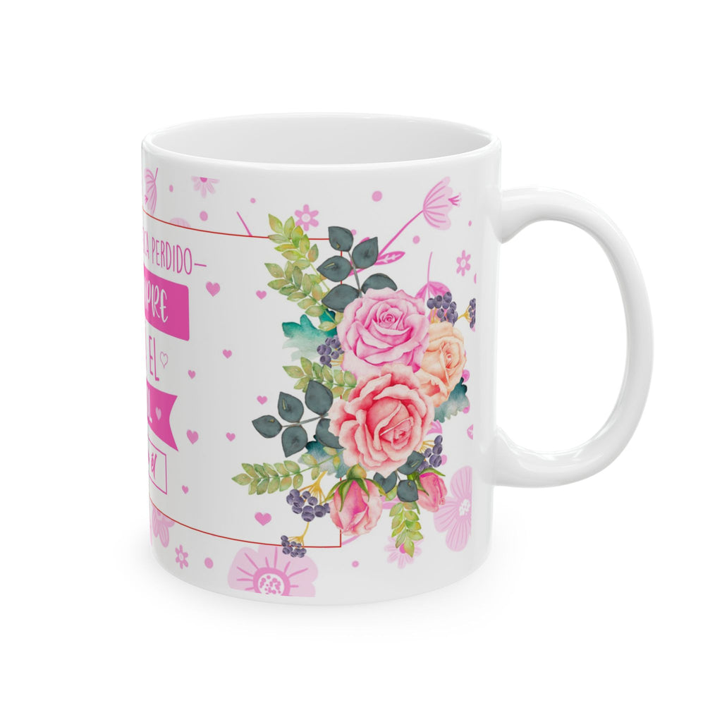 Inspirational Spanish Mug - "Dios Siempre Tendrá el Control" Floral Ceramic Coffee Cup