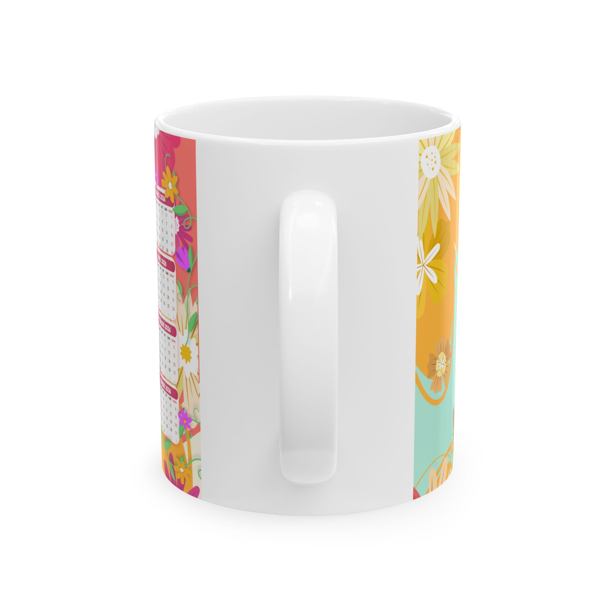 2026 Floral Jesus Calendar Mug — Religious Ceramic Coffee Cup (11oz, 15oz)