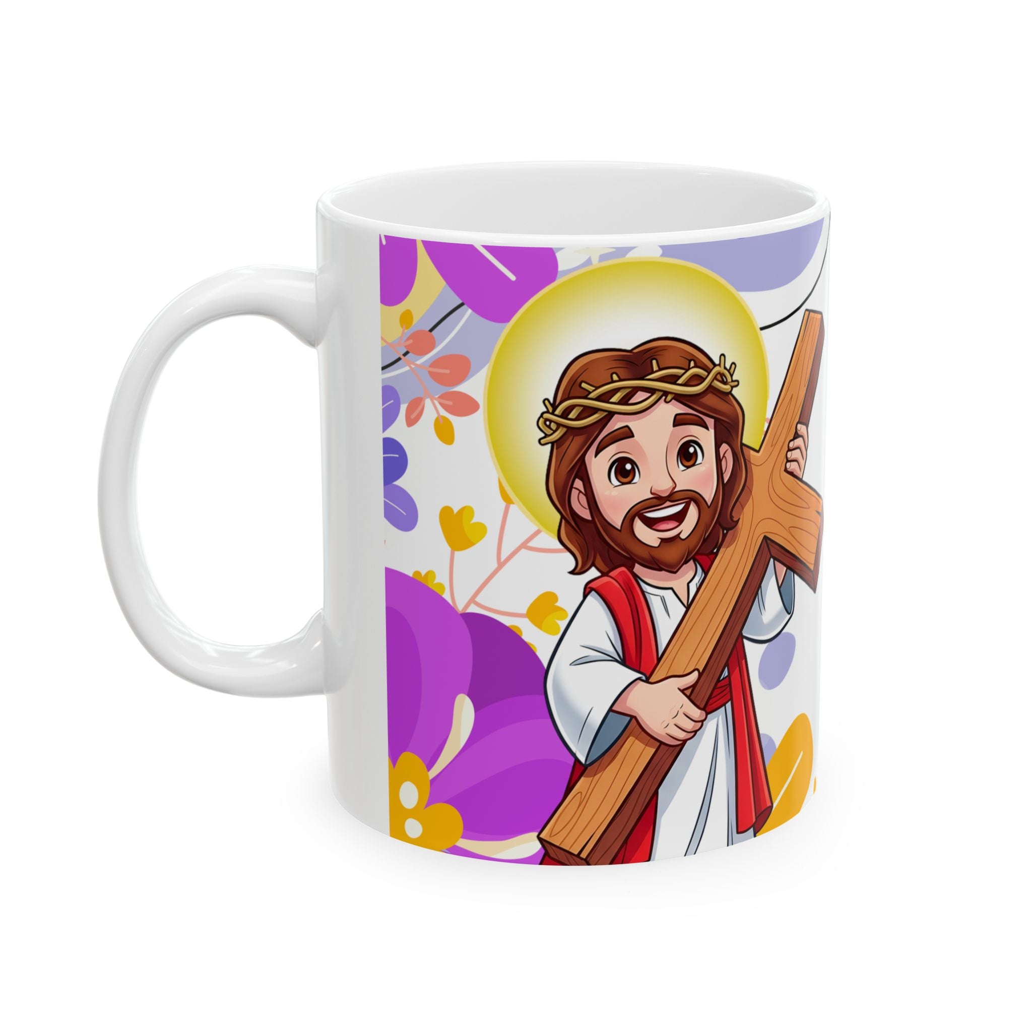 Christian Calendar Mug 2026 — Jesus Illustration 11oz & 15oz Ceramic Coffee Cup